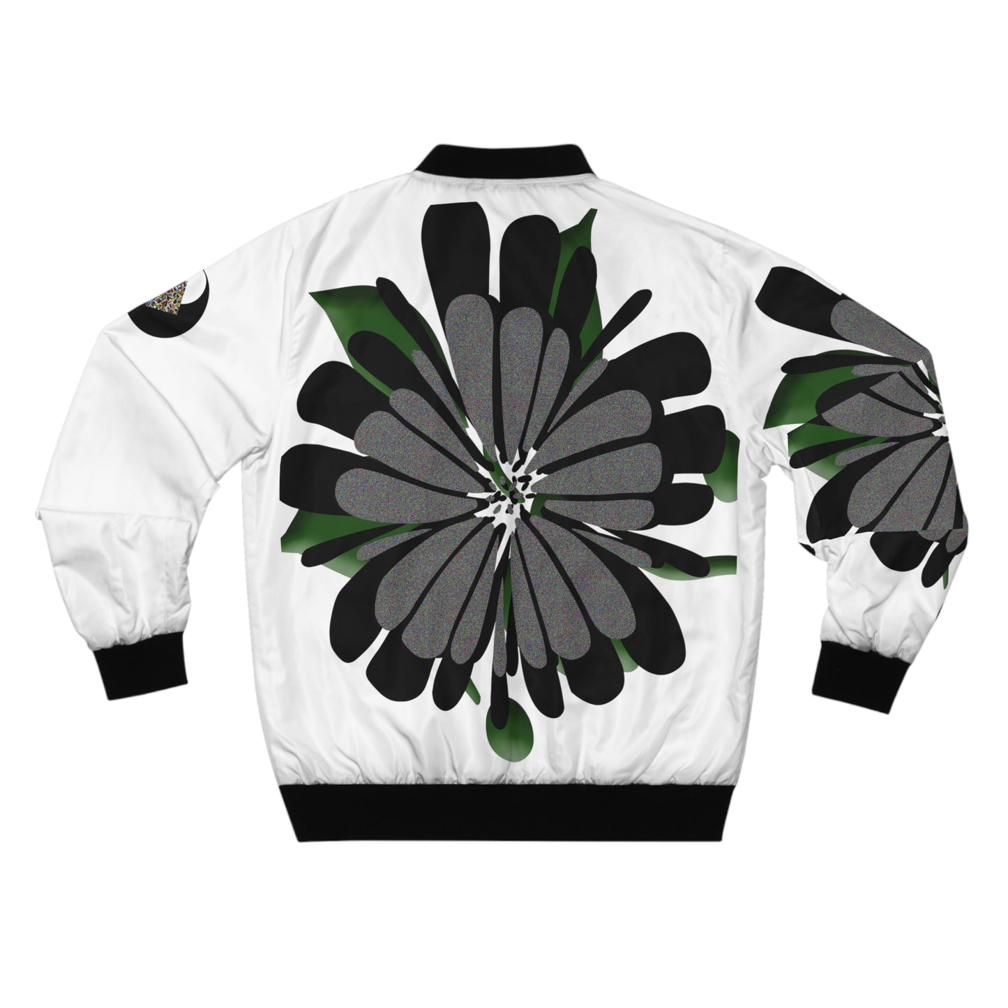 "Floral Finesse: Audi Flower with our All-Over Print Bomber Jacket"