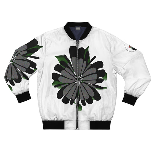 "Floral Finesse: Audi Flower with our All-Over Print Bomber Jacket"